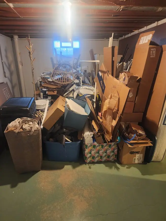 Roll-off dumpster container at job site for 4 Yard Dumpster Rental in West Hempfield